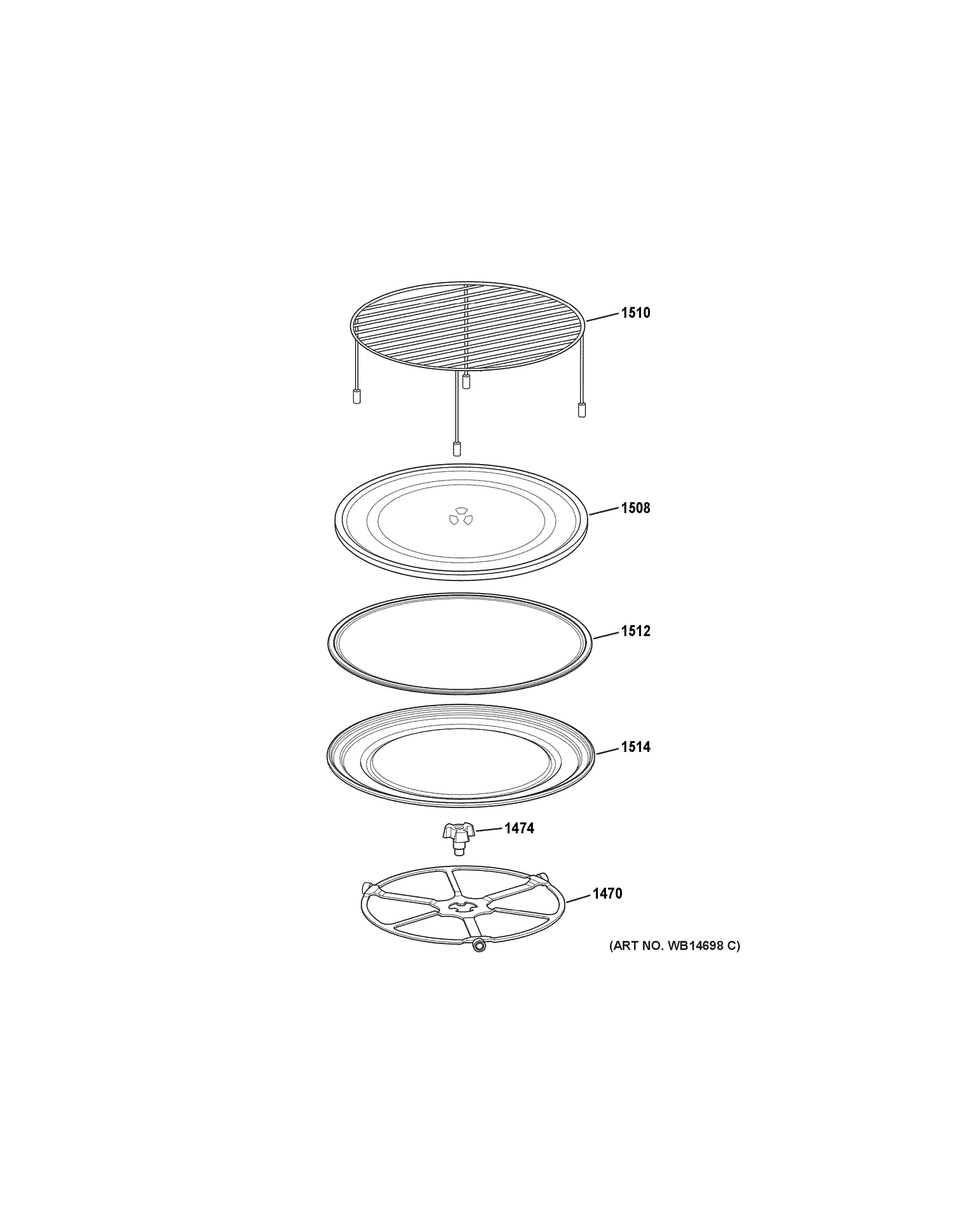 INTERIOR PARTS 2 Diagram and Parts List for ZSC1202J2SS  General Electric 