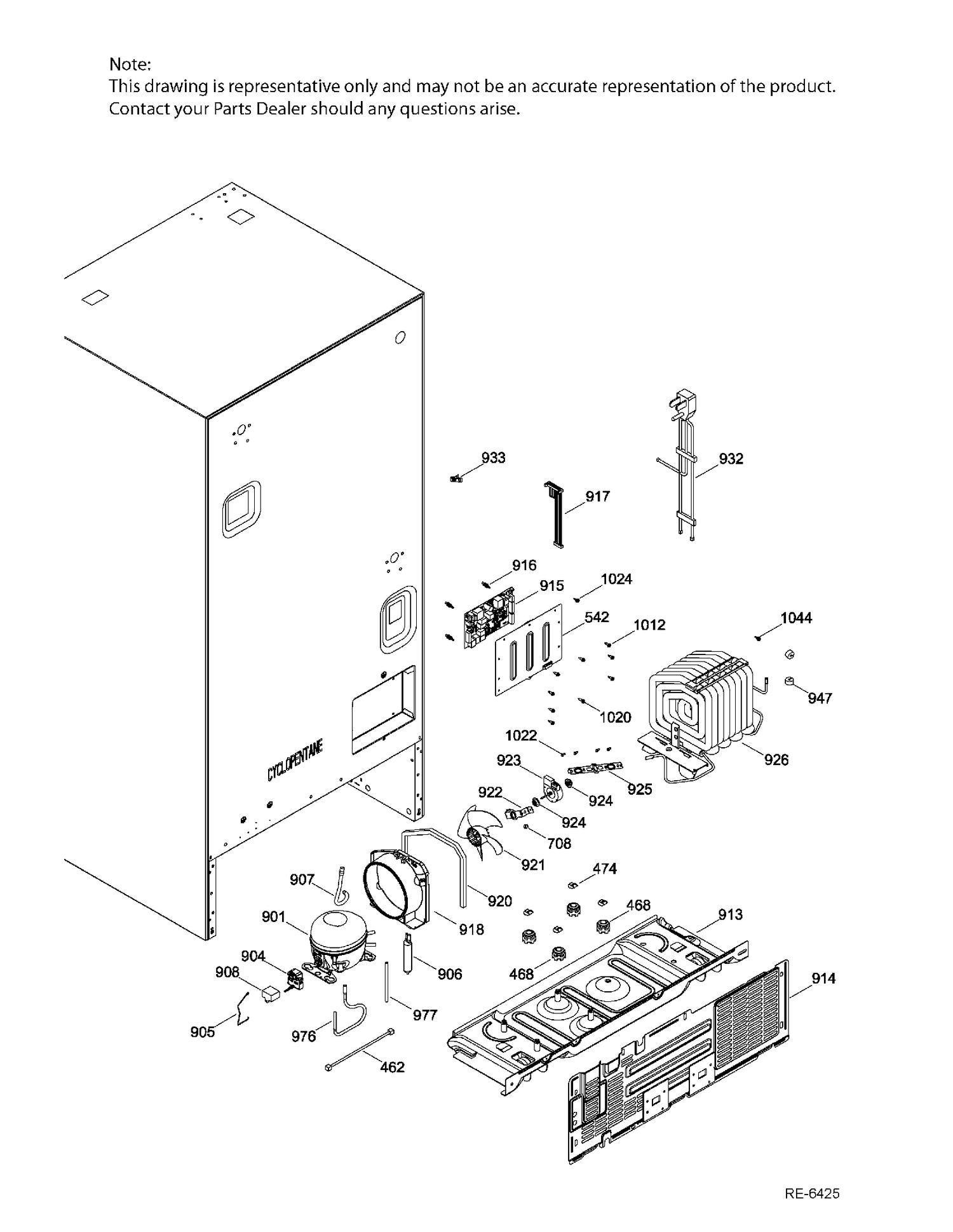 SEAL SYSTEM & MOTHERBOARD Diagram and Parts List for GNE21DGKAKWW  General Electric Refrigerator