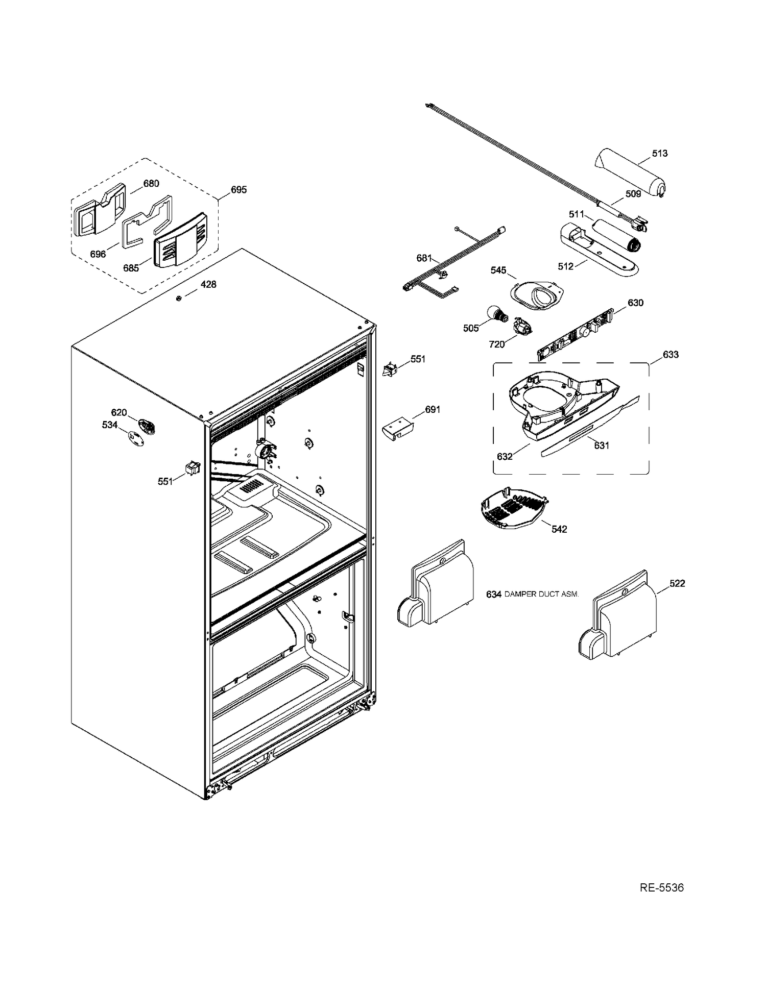 FF FUNCTIONAL PARTS Diagram and Parts List for PNR20KGEAFBB  General Electric Refrigerator