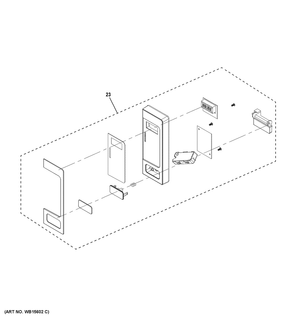Control Parts Diagram and Parts List for CEB515P4N1WM  General Electric Microwave