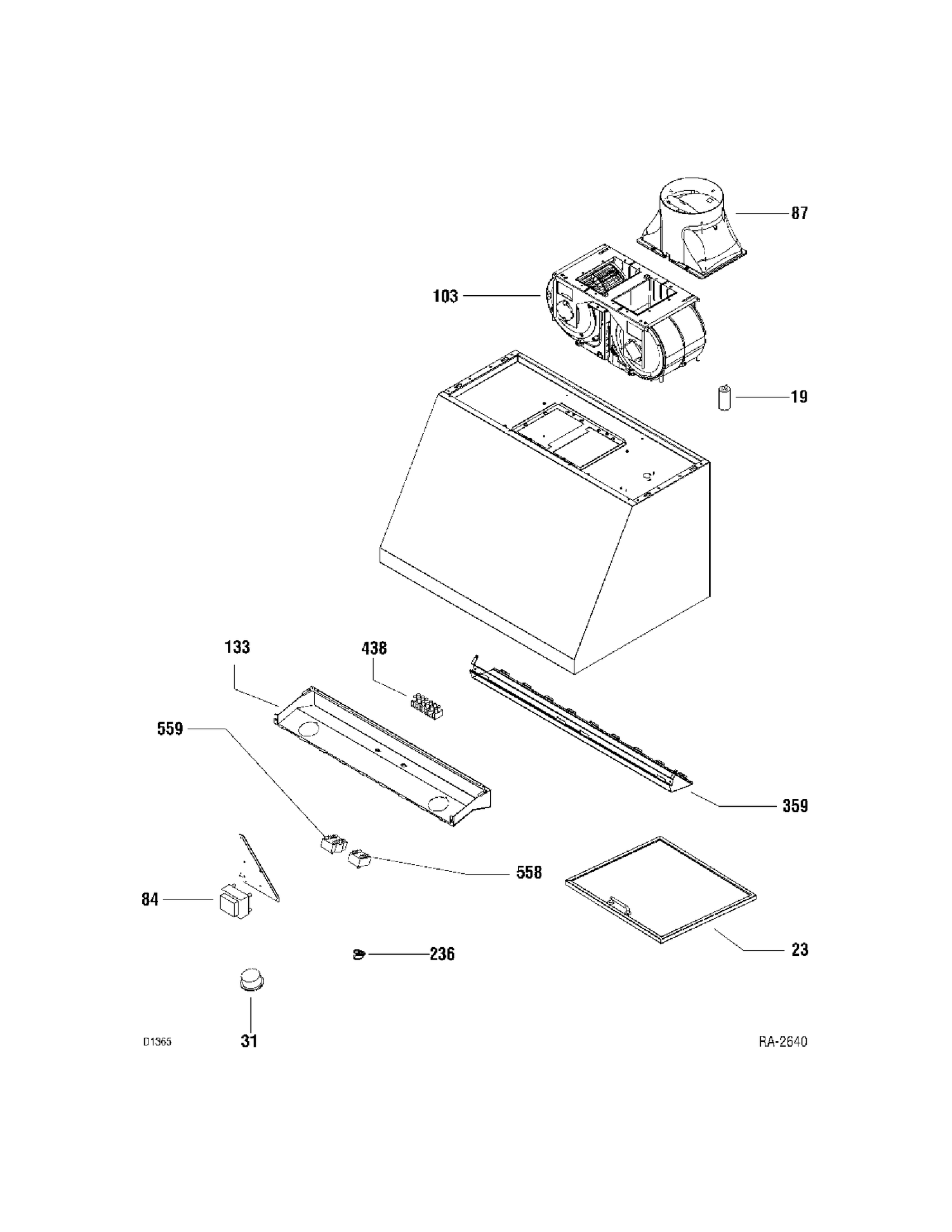 RANGE HOOD Diagram and Parts List for CV936M1SSC  General Electric Range Hood