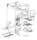 FREEZER SECTION Diagram and Parts List for TFG24PAXCWW  General Electric Refrigerator