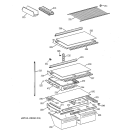 SHELF PARTS Diagram and Parts List for CTG25GAXERWW  Hotpoint Refrigerator
