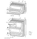 DOORS Diagram and Parts List for CTX16CSXKRWH  Hotpoint Refrigerator