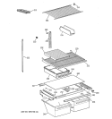 SHELF PARTS Diagram and Parts List for MTX21BAXFRWH  General Electric Refrigerator
