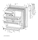 FRESH FOOD DOOR Diagram and Parts List for TBX21MAXFRAA  General Electric Refrigerator