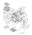 BODY PARTS Diagram and Parts List for ZEK736GP6BG  General Electric Wall Oven