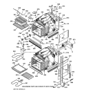 BODY PARTS Diagram and Parts List for ZEK756GP7BG  General Electric Wall Oven