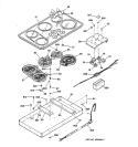 Part Location Diagram of WB64K5084 GE BURNER BOX BOTTOM