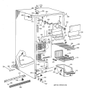 FREEZER SECTION Diagram and Parts List for TFT24PAXCAA  General Electric Refrigerator
