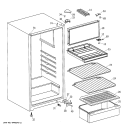 CABINET Diagram and Parts List for TAX10SNXARAD  General Electric Refrigerator