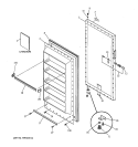 DOOR PARTS Diagram and Parts List for FP21SXARWH  General Electric Freezer