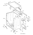 CABINET & TOP Diagram and Parts List for DCCB330ET0WC  General Electric Dryer