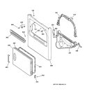 CABINET FRONT Diagram and Parts List for DCCB330ET0WC  General Electric Dryer