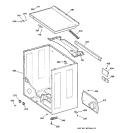 CABINET Diagram and Parts List for DCCB330GT0WC  General Electric Dryer