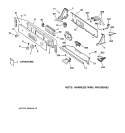 CONTROLS & BACKSPLASH Diagram and Parts List for WPXQ3090T5AA  General Electric Washer