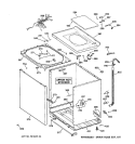 CABINET, COVER & FRONT PANEL Diagram and Parts List for WCCB2050T5AC  General Electric Washer
