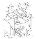 CABINET, COVER & FRONT PANEL Diagram and Parts List for WPSQ4160T5AA  General Electric Washer