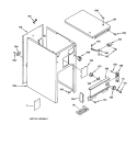 CABINET & CONTROL PARTS Diagram and Parts List for GCG1230S5WB  General Electric Trash Compactor