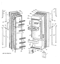 DOORS Diagram and Parts List for TFG25PAYAWW  General Electric Refrigerator