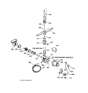 MOTOR PUMP MECHANISM Diagram and Parts List for GSD900X-03BA  General Electric Dishwasher
