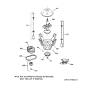 SUSPENSION, PUMP & DRIVE COMPONENTS Diagram and Parts List for WBXR1060T5AA  General Electric Washer
