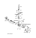 MOTOR PUMP MECHANISM Diagram and Parts List for GSD1420X66BB  General Electric Dishwasher
