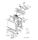 Part Location Diagram of WD34X1293 GE INSERT ESCUTCHEON