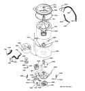 WASHER - TUBS, HOSES & MOTOR Diagram and Parts List for WSM2780TAW  General Electric Washer Dryer Combo