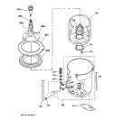 AGITATOR, BASKET & TUB PARTS Diagram and Parts List for WSKP2060TA  General Electric Washer