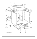 CABINET Diagram and Parts List for DDSR475ET2WW  General Electric Dryer