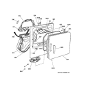 FRONT PANEL & DOOR Diagram and Parts List for DDSR475GT2WW  General Electric Dryer