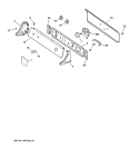 BACKSPLASH ASSEMBLY Diagram and Parts List for DBXR453ET2AA  General Electric Dryer