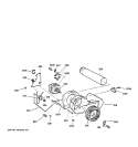 BLOWER & DRIVE ASSEMBLY Diagram and Parts List for DBXR453ET2AA  General Electric Dryer