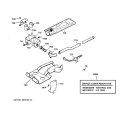 GAS VALVE & BURNER ASSEMBLY Diagram and Parts List for DBXR453GT2WW  General Electric Dryer