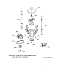 SUSPENSION, PUMP & DRIVE COMPONENTS Diagram and Parts List for WCCB1030T5AC  General Electric Washer