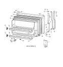 FREEZER DOOR Diagram and Parts List for TBK21JAXERWW  General Electric Refrigerator