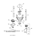 SUSPENSION, PUMP & DRIVE COMPONENTS Diagram and Parts List for WIST208JT5WW  General Electric Washer