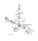 MOTOR - PUMP MECHANISM Diagram and Parts List for GSD720X-71BA  General Electric Dishwasher
