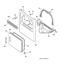 CABINET FRONT Diagram and Parts List for DWLR473ET0WB  General Electric Dryer