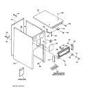 CABINET Diagram and Parts List for GCG1200S4BW  General Electric Trash Compactor