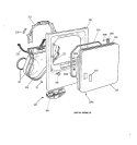 FRONT PANEL & DOOR Diagram and Parts List for DDC4500SJM  General Electric Dryer