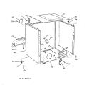 LOWER CABINET Diagram and Parts List for DDC4500SJM  General Electric Dryer
