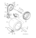 DRUM Diagram and Parts List for DDC4500SJM  General Electric Dryer