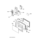 CONTROL PANEL & DOOR PARTS Diagram and Parts List for JE635WW01  General Electric Microwave
