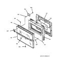 OVEN DOOR Diagram and Parts List for JMS08BW1AD  General Electric Range