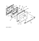 OVEN DOOR Diagram and Parts List for JRS04BW1BB  General Electric Wall Oven