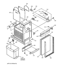 CONTAINER Diagram and Parts List for GCG1200S2BW  General Electric Trash Compactor