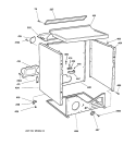 CABINET Diagram and Parts List for DBXR453ET3WW  General Electric Dryer