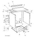 CABINET Diagram and Parts List for DBXR453GT3WW  General Electric Dryer